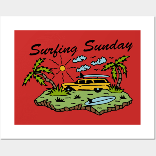 Surfing Sunday Posters and Art